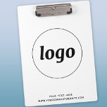 Pranchetas Logotipo com a Área de Transferência de Empresa de<br><div class="desc">Design de logotipo simples com texto para sua empresa. Substitua o logotipo e o texto pelo seu e altere a cor de fundo na ferramenta design para personalizar. Ideal para empresas voltadas para clientes ou clientes ou para feiras comerciais.</div>