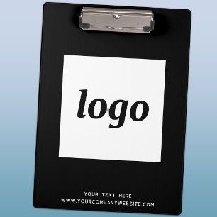 Pranchetas Logotipo com Texto Preto e Branco Marcas Empresari