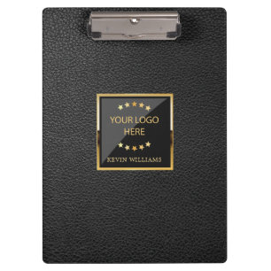 Pranchetas Logotipo de couro preto Personalizado para empresa