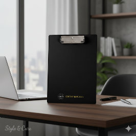 Pranchetas Logotipo Personalizado da Empresa Preto Profission