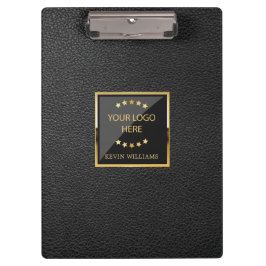 Pranchetas Logotipo Preto de Couro Personalizado para Empresa