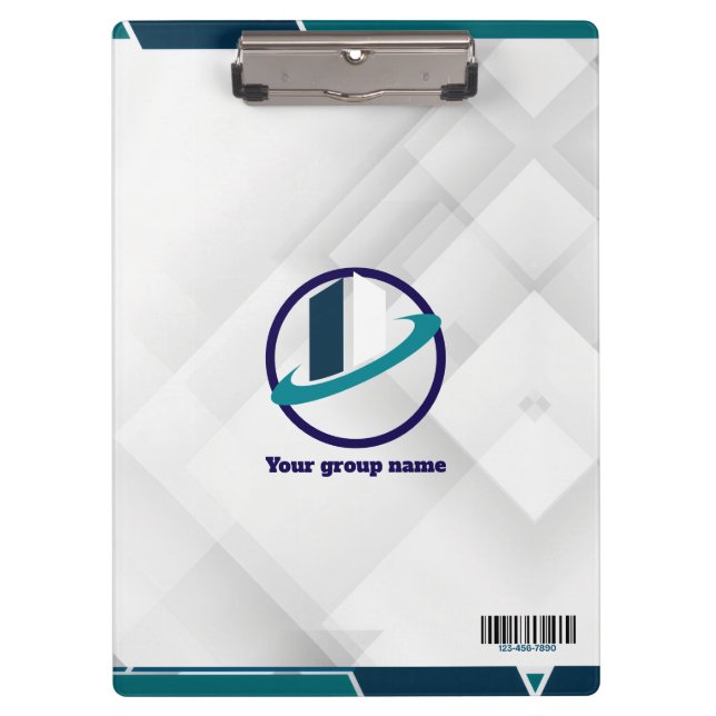 Pranchetas Logotipo & QR CODE fundo branco (Frente)