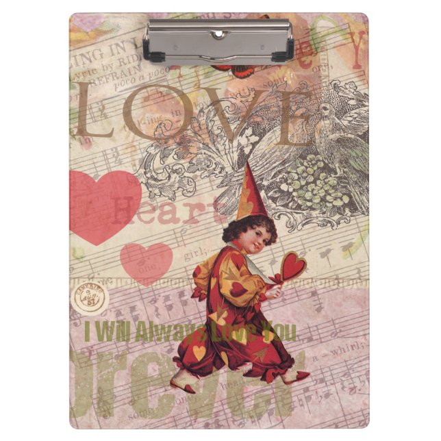 Pranchetas Love Heart Sweetheart Namorados Cherub (Frente)