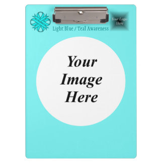 Pranchetas Lt Blue/Teal Clover Ribbon Modelo por K Yoncich