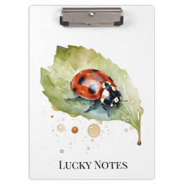Pranchetas Lucky Ladybug na Folha