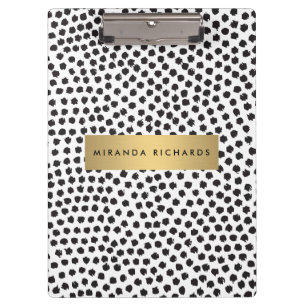 Pranchetas Luxe Black Confetti Pontos II com Bar Dourado