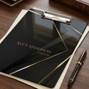 Pranchetas Luxuoso escritório abstrato de advogado em ouro pr