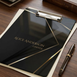 Pranchetas Luxuoso ouro preto elegante escritório abstrato de