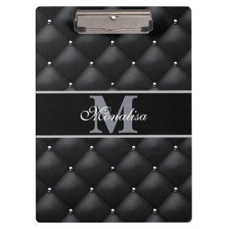 Pranchetas luxurious black design monogramed personalized