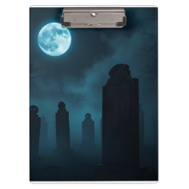 Pranchetas Luxury Gothic Graveyard Halloween Clipboard