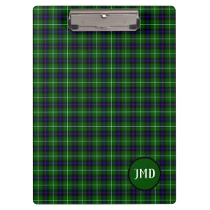 Pranchetas MacDonald Tartan Monograma escocês