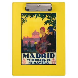 Pranchetas Madrid no poster do promocional do viagem da