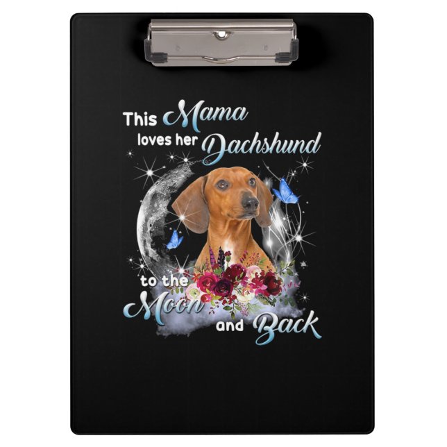 Pranchetas Mãe Art Dachshund Mama Birthday (Frente)