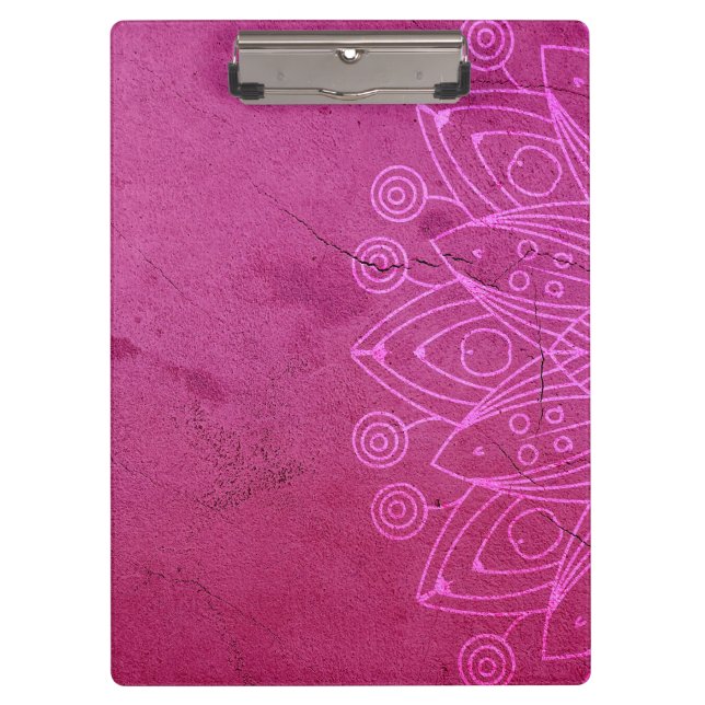 Pranchetas Magenta Mandala Zen Espírito De Mente Russo (Frente)