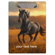 Magnífico Cavalo Preto Paisagem de Outono Jigsaw P