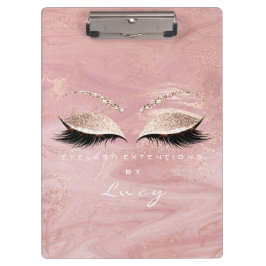 Pranchetas Makeup Artist Beauts Lashes Glitter Pink Marble