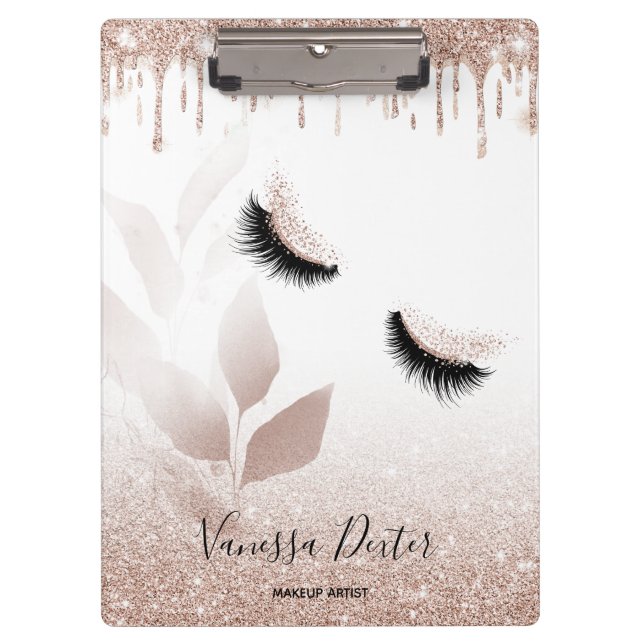 Pranchetas Makeup Artist Floral Lashes Spark Drives Rosa Dour (Frente)