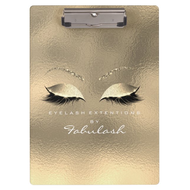 Pranchetas Makeup Beauty Studio Lashes Glass White Dourado (Frente)