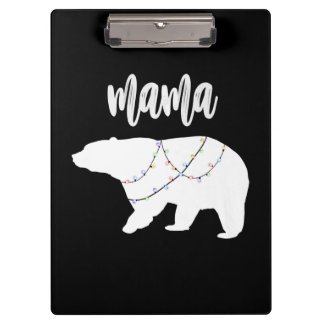 Pranchetas Mama Urso Polar Corda De Luzes De Natal