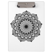 Mandala Preto em Fundo Branco