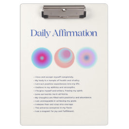 Pranchetas manifestação diária de afirmações