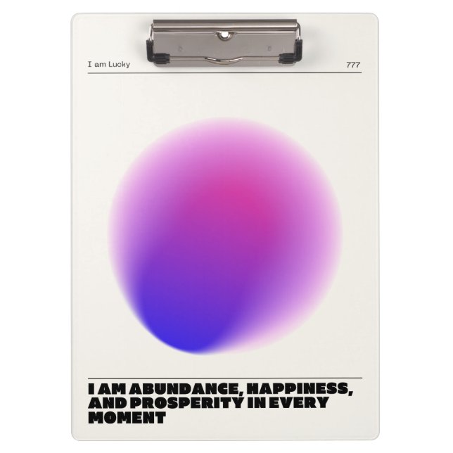 Pranchetas manifestação diária de afirmações (Frente)