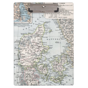 Pranchetas Mapa Antigo da Dinamarca, Danmark em dinamarquês,