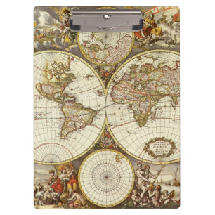 Pranchetas Mapa antigo de Frederick de Wit, c. 1680