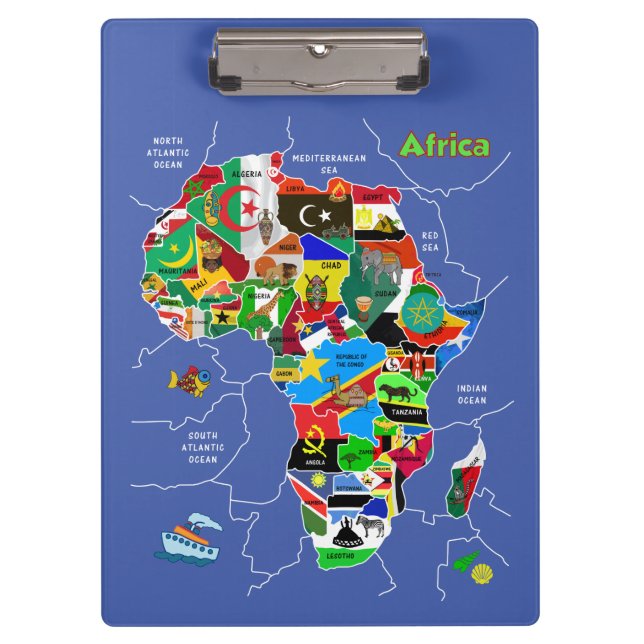 Pranchetas Mapa da África (Frente)
