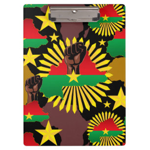 Pranchetas Mapa do Burkina Faso, Bandeira e Resistência à Rev