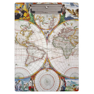 Pranchetas MAPA DO MUNDO, século XVII