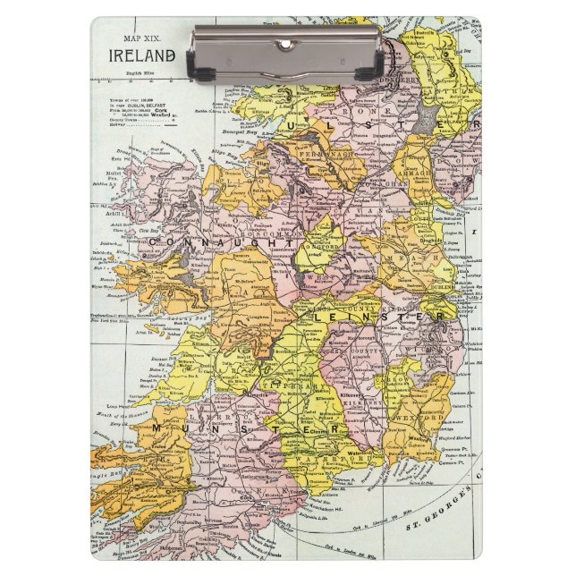 Pranchetas MAPA: IRELAND, c1890 (Frente)