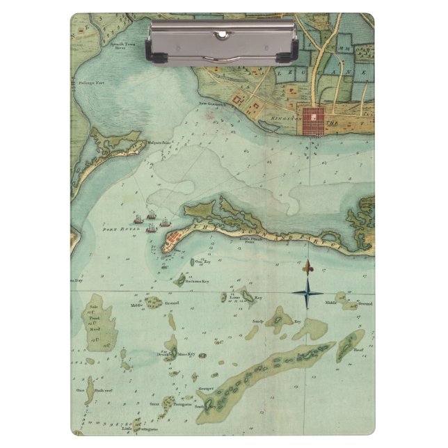 PRANCHETAS MAPA: JAMAICA, 1756 (Frente)