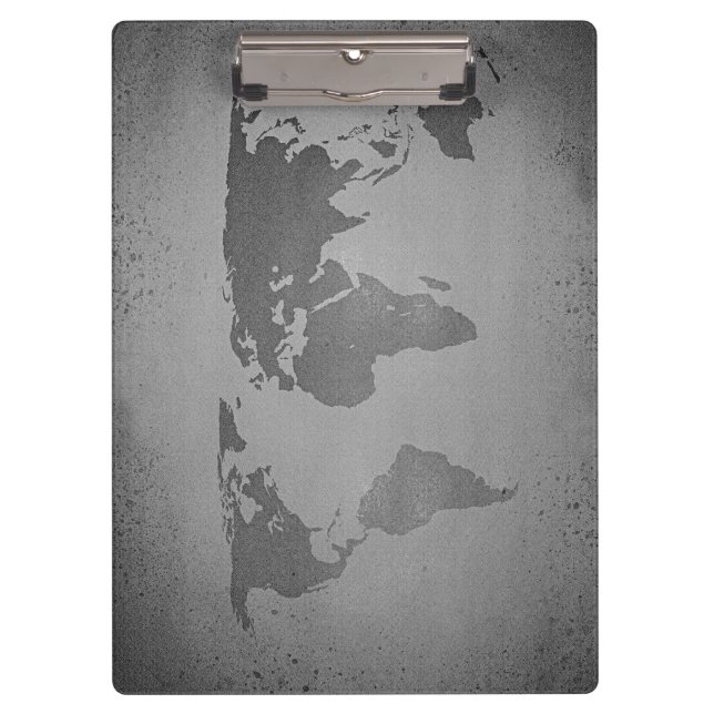 Pranchetas Mapa mundi preto e branco vintage (Frente)