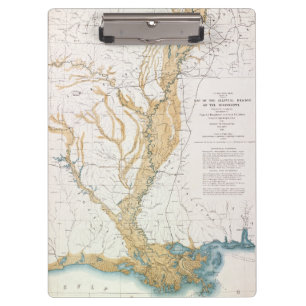 PRANCHETAS MAPA: RIO MISSISSÍPI, 1861