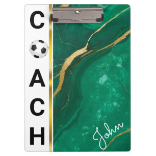 Pranchetas Marble Branco do Treinador de Futebol Personalizad