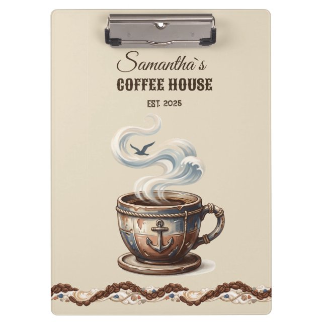 Pranchetas Marca Personalizada do Café Costeiro  (Frente)