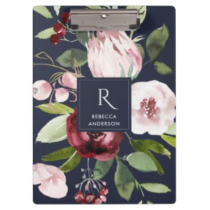 PRANCHETAS MARINHO DE VINTAGEM PINK PINK BURGUNDY PROTEA FLOR