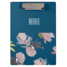 Marinho elegante personalizado azul e rosa