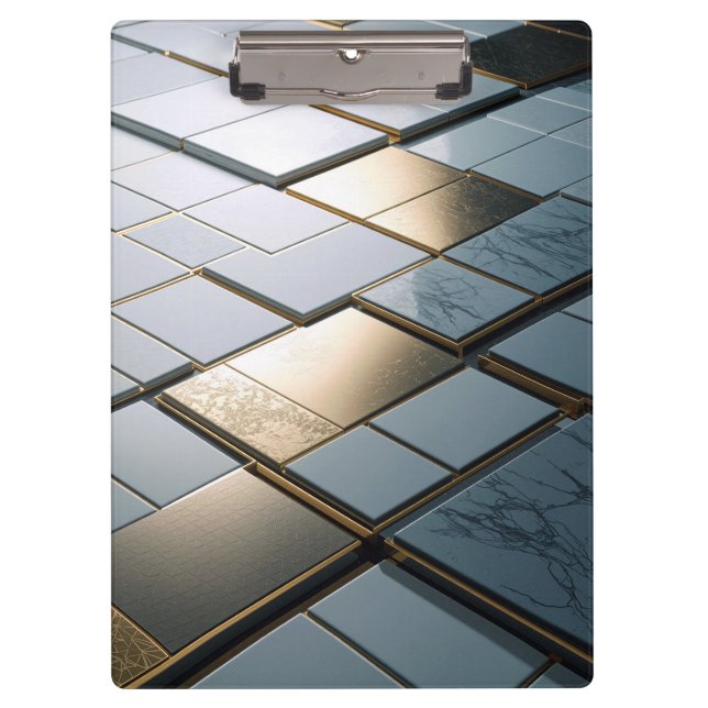 Pranchetas Marmor Gold Fliesen Luxus Geometrie (Frente)