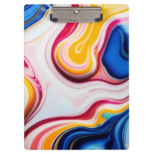 Pranchetas Mármore azul-preto-branco-cor-de-rosa (Frente)