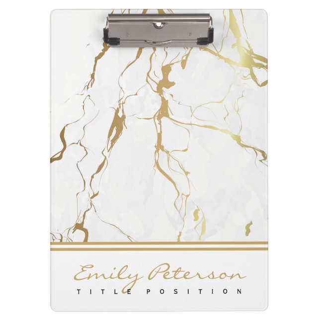 Pranchetas Mármore Branco E Grain Dourado (Frente)