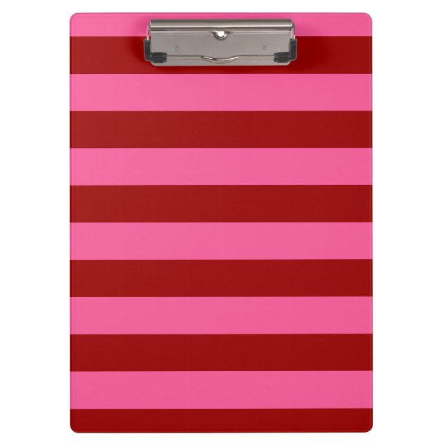 Pranchetas Maroon Red Pink Stripes Design (Frente)