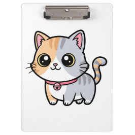 Pranchetas Mascote de Gatinho de Desenho Animado Kawaii Fofo