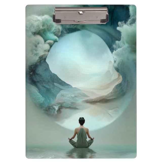 Pranchetas Meditação Zen Mística da Área de Transferência (Frente)