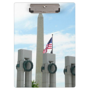 Pranchetas Memorial do Washington Monument e da WWII em DC