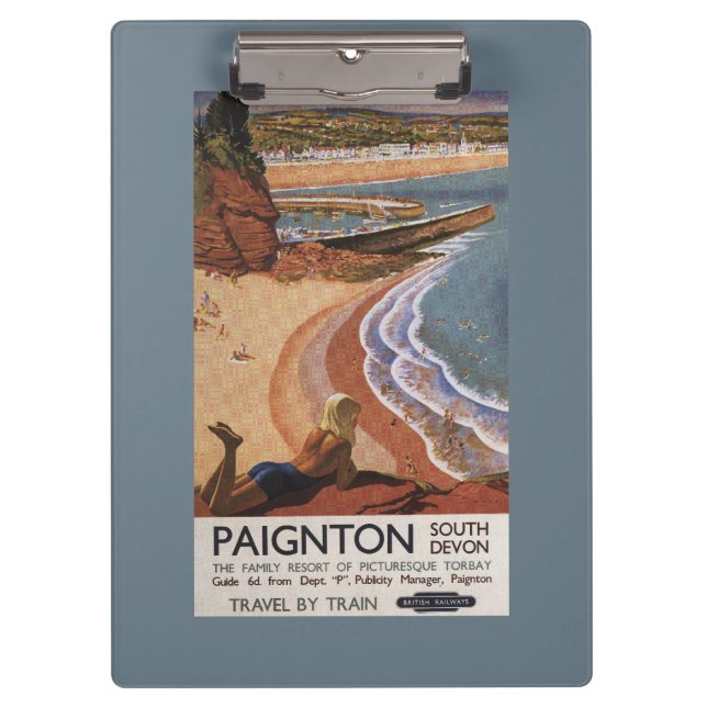 Pranchetas Menina britânica das estradas de ferro que olha (Frente)