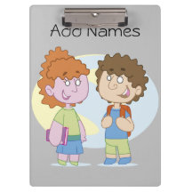 Menina de volta à área de transferência da escola