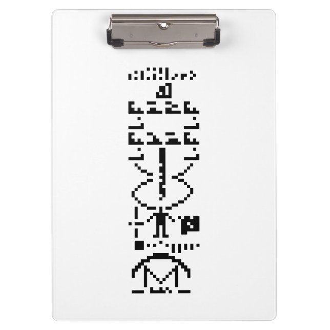 Pranchetas Mensagem Binária Arecibo 1974 (Frente)