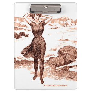 Pranchetas Mermaid Beach Gibson Girl Victorian Antiguidade